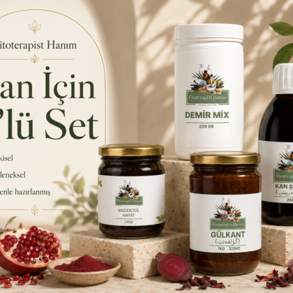 Kan İçin 4'lü Set Demir mix, Kan şurubu, Gülkant, Maddetül Hayat