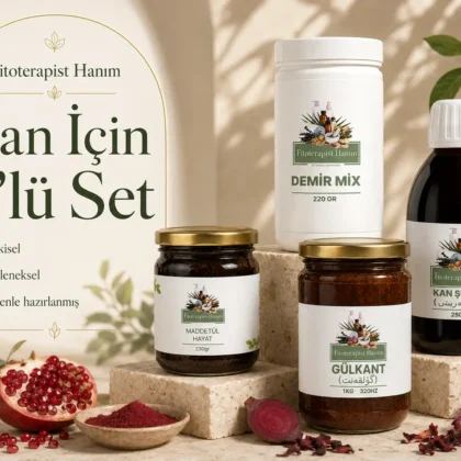 Kan İçin 4'lü Set Demir mix, Kan şurubu, Gülkant, Maddetül Hayat