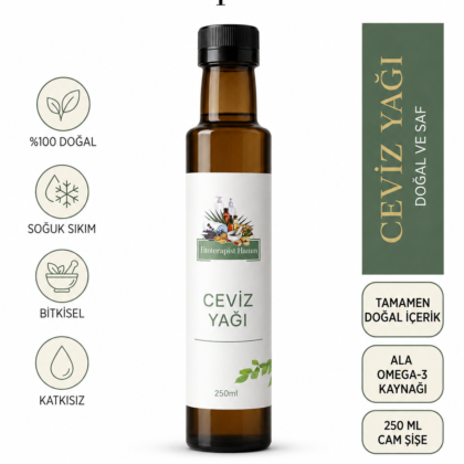 %100 Saf Ceviz Yağı (İçilebilir)